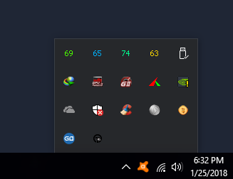 CPU temp in system tray