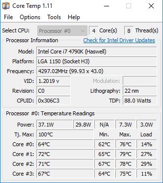 core temp