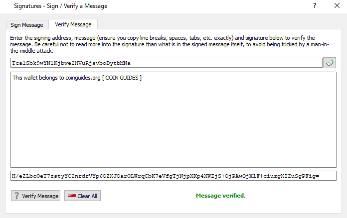 sign a message with a bitcoin address coinpot