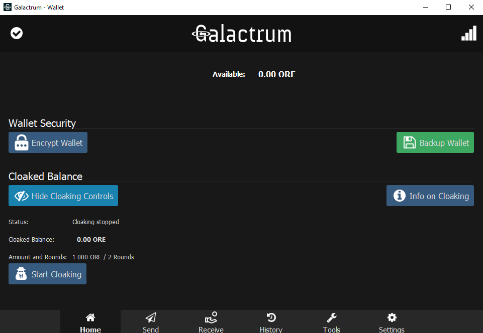 Galactrum Wallet