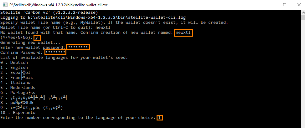 Stellite CLI wallet setup