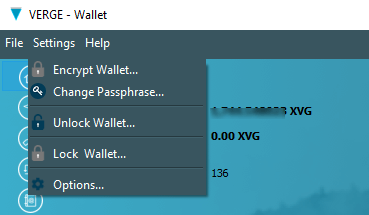 Verge wallet unlock