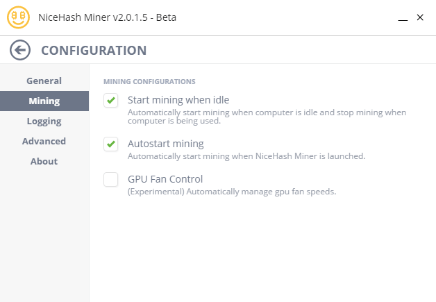 Autostart Nicehash miner