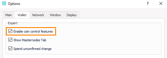 wallet coin control features