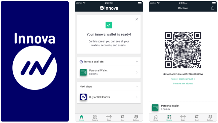 Innova mobile wallet Android and IOS