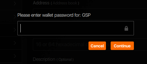 Monero GUI wallet password