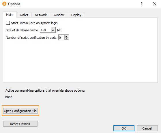 bitcoin config file