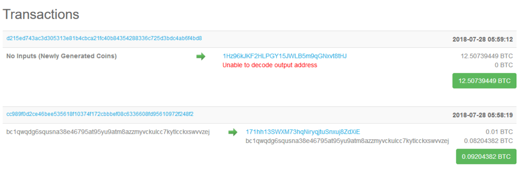 block transactions