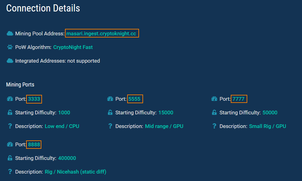 Masari mining pool