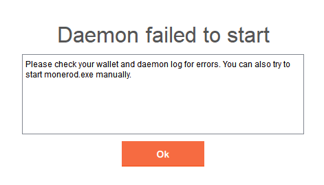 daemon failed to start