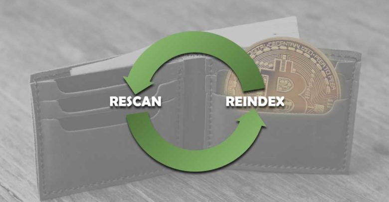 re-index and re-scan wallet