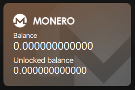 XMR locked and unlocked balance