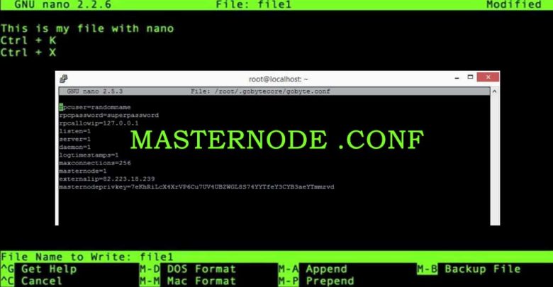 Masternode config file