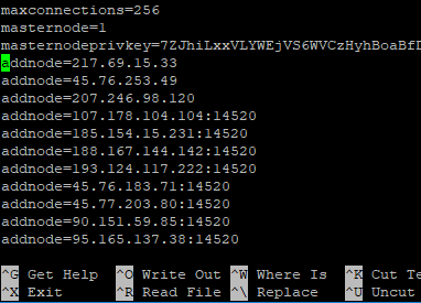 Adding nodes to masternodes