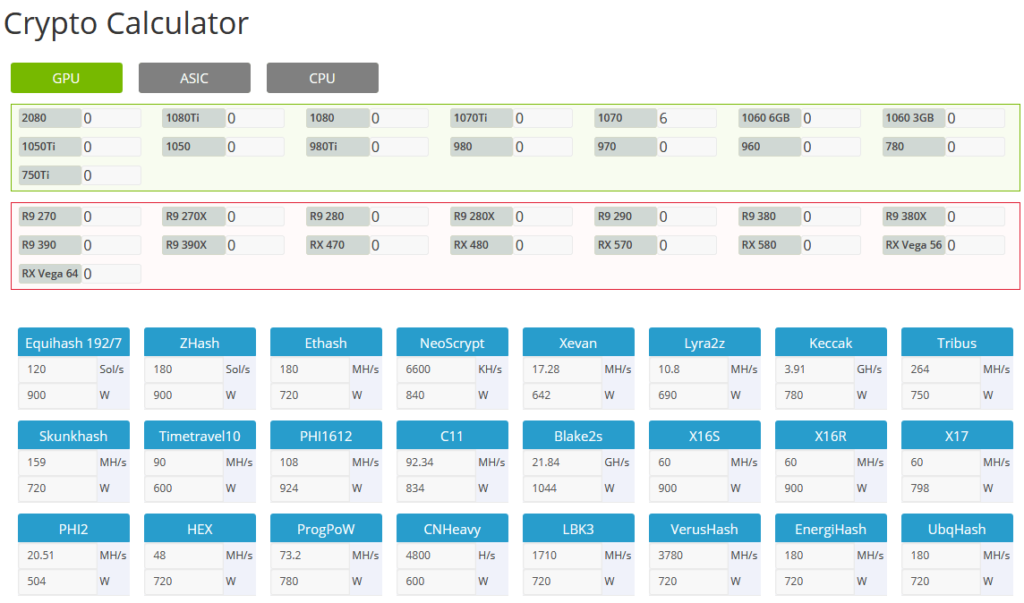 crypto currency calculator