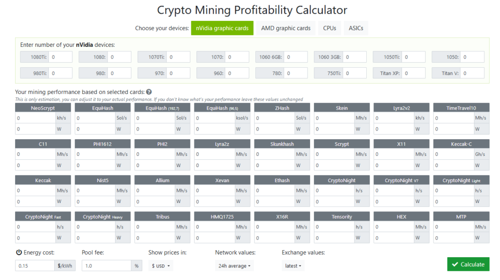 mine hash calculator