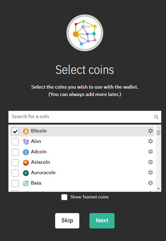 adding coins and tokens