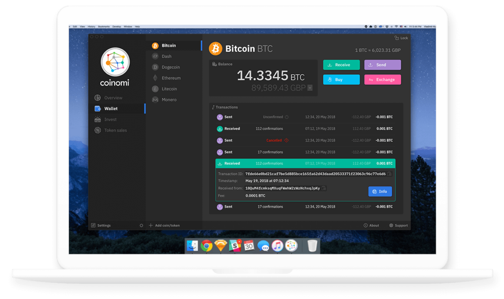 Coinomi desktop wallet