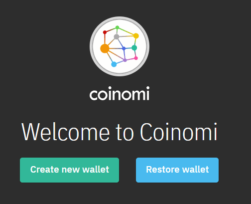 Creating Coinomi wallet