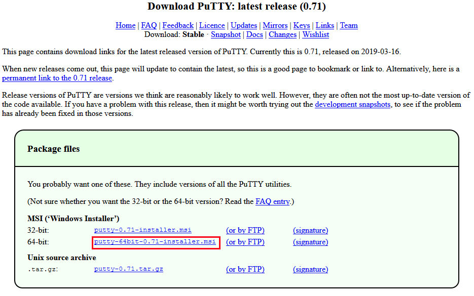 download putty 0.76 vulnerability