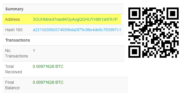 wallet address for bitcoin