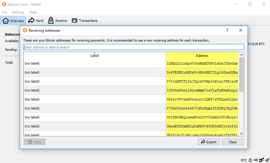 Bitcoin wallet vs address