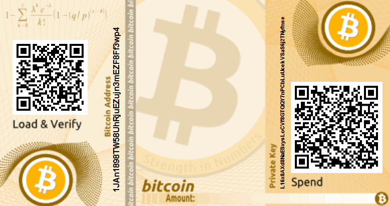 Paper BTC address