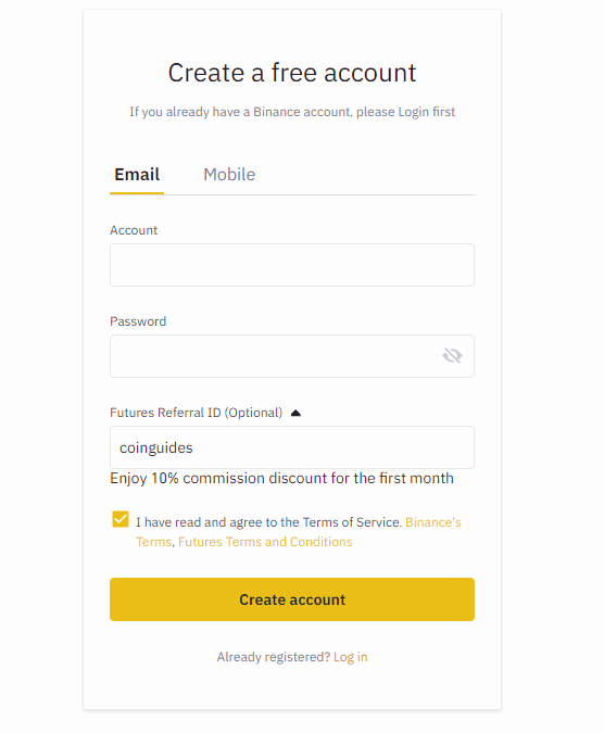 binance referral codes