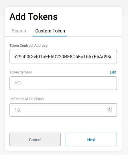 add custom tokens