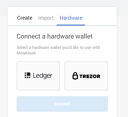 connect hardware wallet