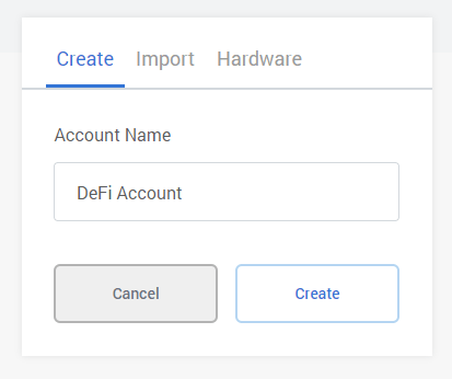 defi account