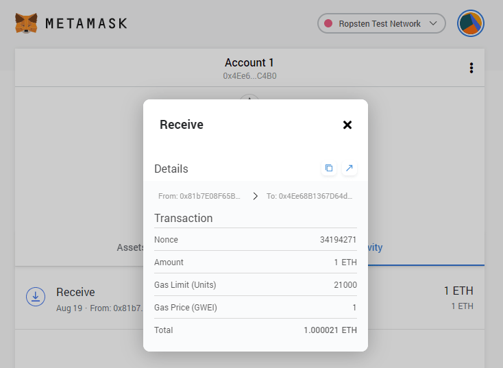 transaction detail