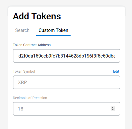 adding bep20 token contract