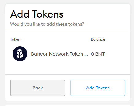 adding tokens metamask