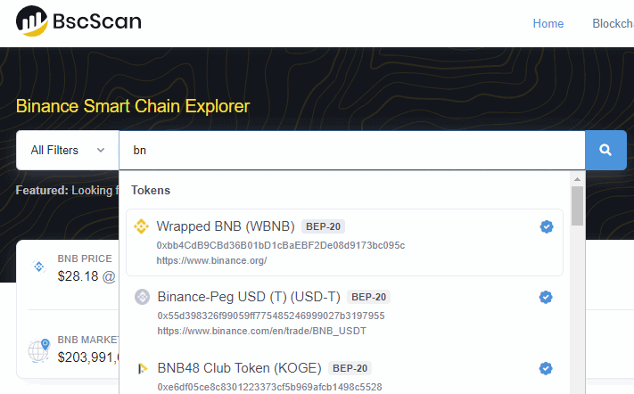 binance chain network metamask