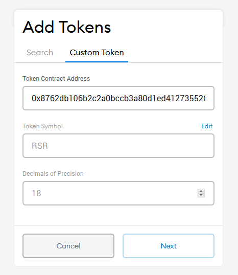 metamask adresse pour envoyer erc20 token