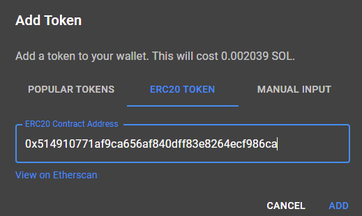 solana erc20 token