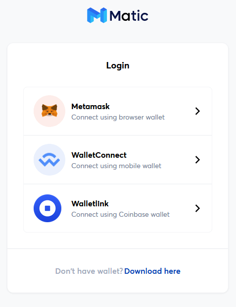 matic wallet connect