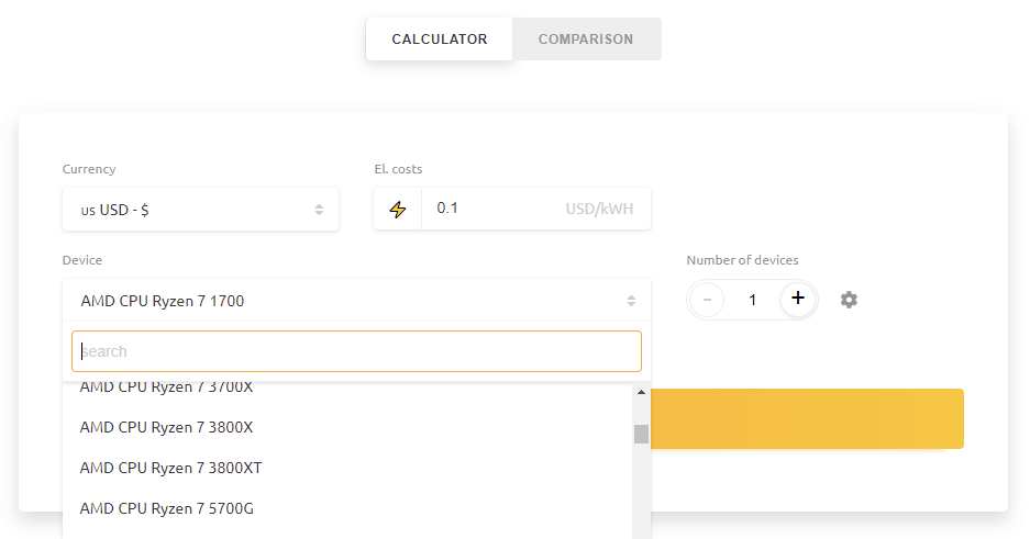 cpu profit calculator