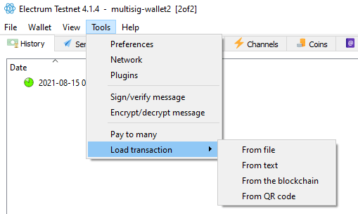 load multisig transaction