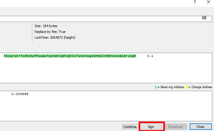 sign multisig transaction