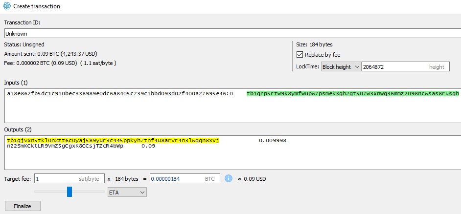 unsigned multisig transaction