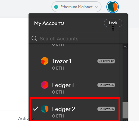 metamask ledger address