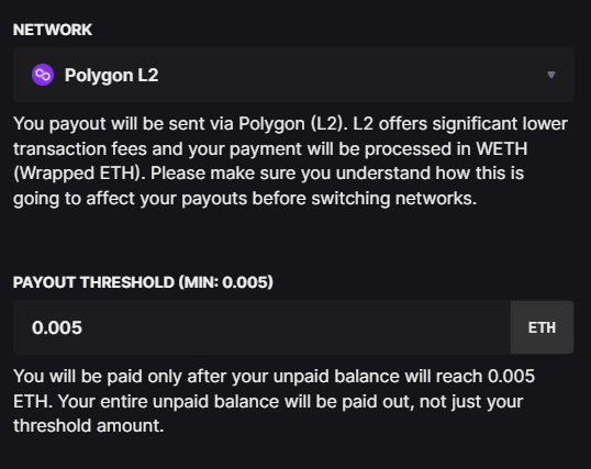 eth pool l2 payout