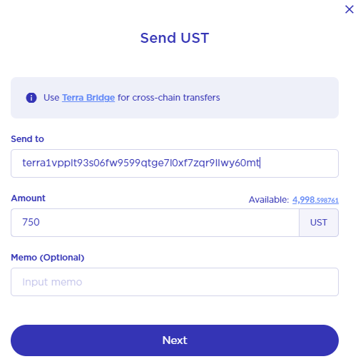 sending ust