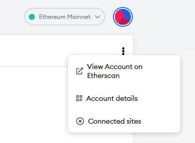 metamask connected sites