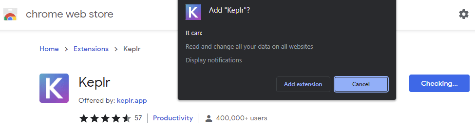 add keplr extension