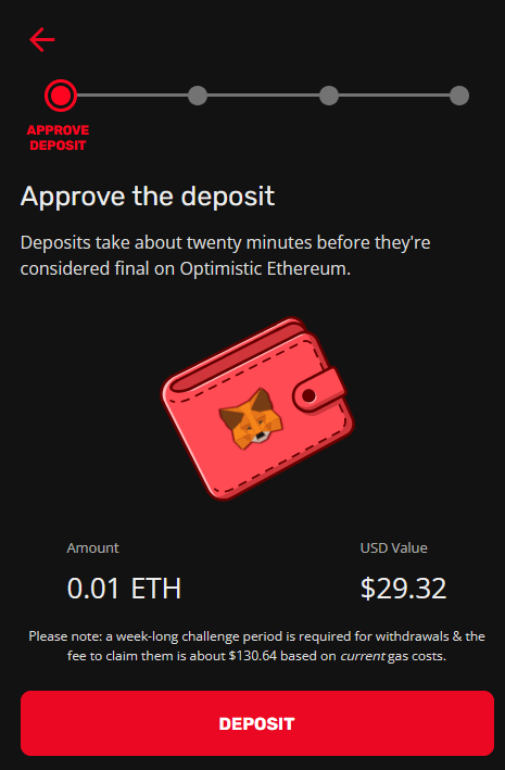 approve eth deposit oe