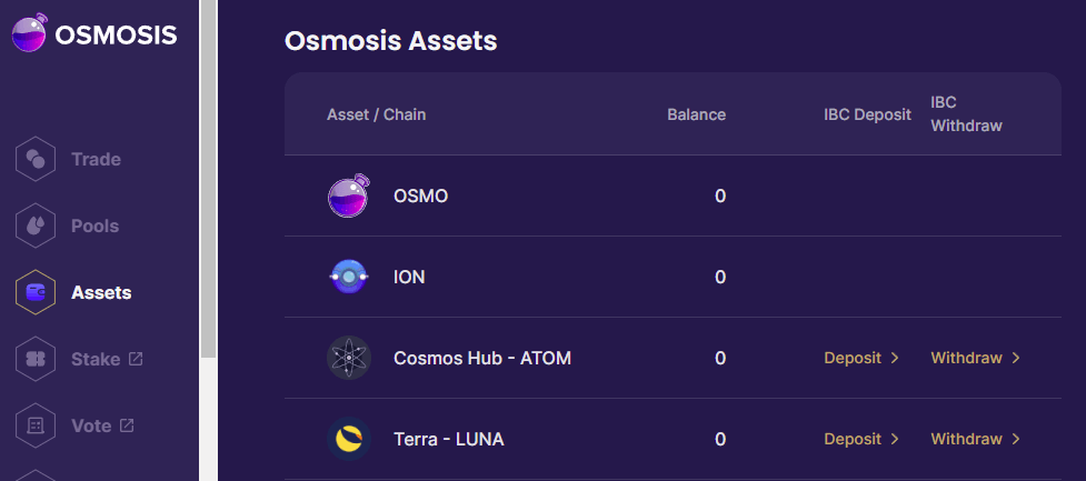 deposit cosmos hub atom