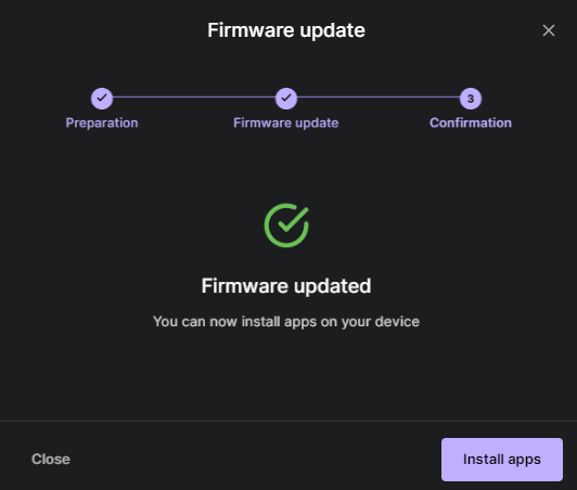 firmware updated